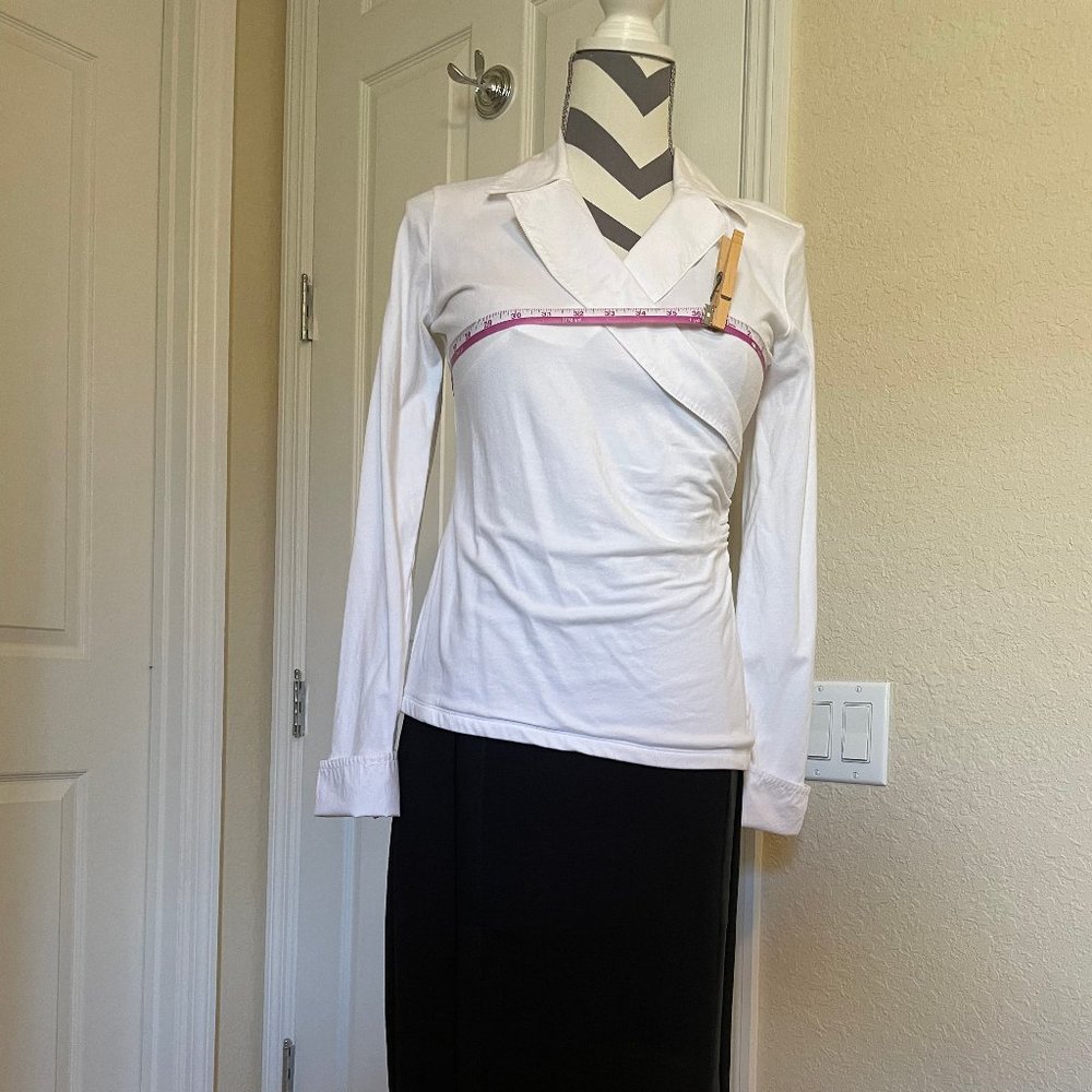 Coldwater Creek Womens Knit Shirt Sz S French Cuffs